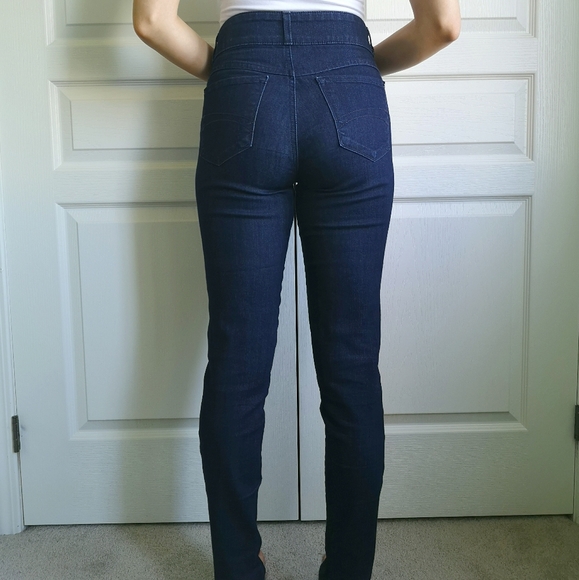 Second Yoga Jeans Indigo Straight Leg Skinny Jeans - Picture 6 of 8